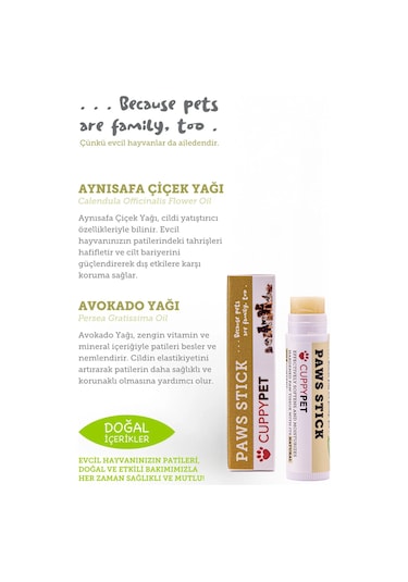 Cuppypet Evcil Hayvanlar İçin Pati Bakım Stick 5 ML