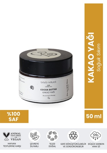 Bade Natural Saf Soğuk Sıkım Kakao Yağı 50 ML
