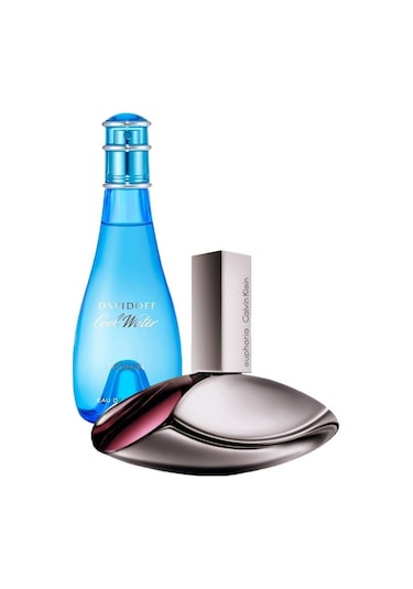 Davidoff Cool Water Kadın Parfüm EDT 100 ML + Calvin Klein Euphoria Kadın Parfüm EDP 100 ML