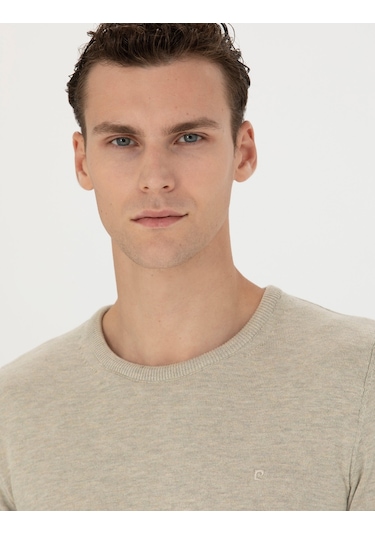 Pierre Cardin Erkek Kum Melanj Triko Kazak 50270179-vr123 Kum Melanj