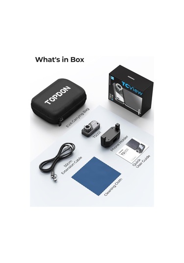 Topdon Ts001 256x192 Ir Çözünürlüklü Termal Kamera Android İçin 9mm Ayarlanabilir Odaklı Lensli