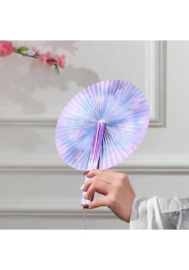 Elmpaly Bamboo Forest Panda Mıknatıslı Katlanır Yelpaze Kadın Dans Aksesuarı