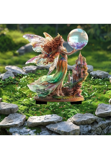 Peri Ve Kristal 2d Düz Akrilik Dekorasyon Bahçe Dekorasyonları