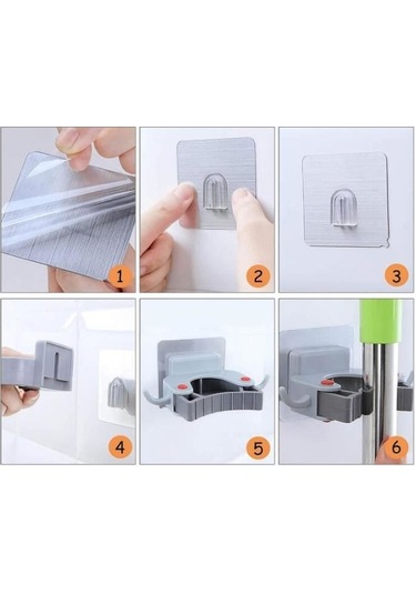 Süpürge Askısı, Ev Paspas Askısı Klipsi, Duvara Monte Kumaş Askılı Saklama Rafı, Şemsiye Ve Toz Toplayıcı İçin Diğer