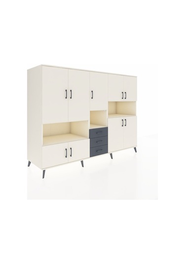 Kronos Dolap 13 Raflı 3 Çekmeceli 9 Kapaklı 220x59x163 Aytaşı-ayt Aytaşı-aytaşı/antrasit