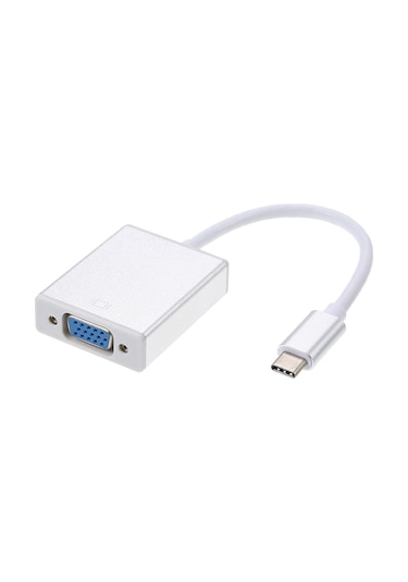 Mufunye Type-c'den Vga'ya Dönüştürücü, 5gbps Hızlı Veri Transferi, Hd Video Projeksiyon, Macbook Ve Telefon Uyumlu, Aluminyum Gövde, Gri