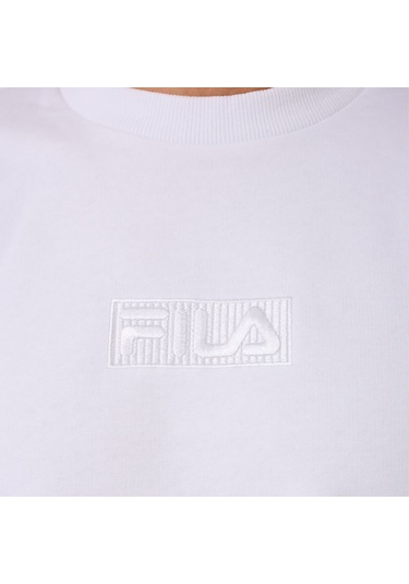 Beyaz Fila Erkek Bisiklet Yaka Sweatshirt Deva Fam0570 BEYAZ