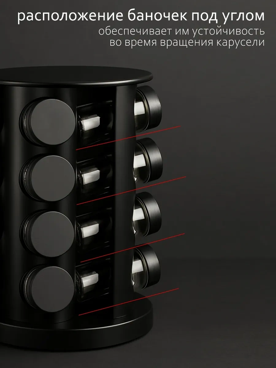 Airexpress Döner Tabanlı Baharatlıklar 446919623 Siyah Mat