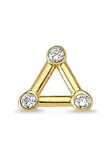 Altın Üçgen Piercing Tragus Küpe As19Pc Altınsepeti Sarı