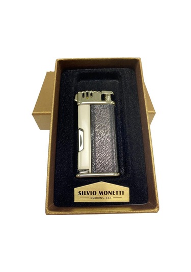 SİLVİO MONETTİ GÜMÜŞ DERİLİ ÇAKMAK