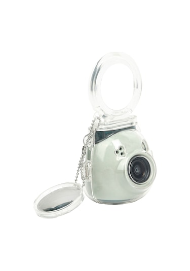 Sones Fujıfılm Instax Pal Crystal Sert Kılıflı Kamera Çantası Omuz Askılı Şeffaf