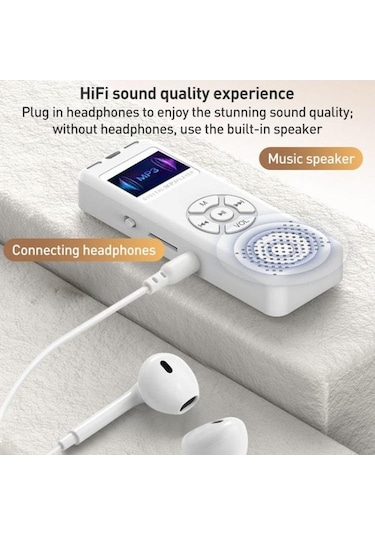 Xindoker Bluetoothlu Ekranlı Mp3/mp4 Çalar - Ses Kayıtlı Müzik Ve Roman Dinleyici, Siyah Düz Paket