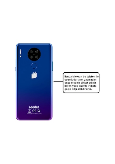 Reeder P13 Blue Max Lite Lcd Ekran + Dokunmatik Full.