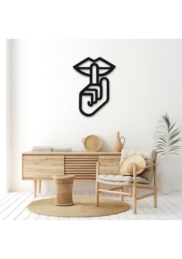 Sessizlik Temalı Lazer Kesim Duvar Dekoru İç Dekorasyon