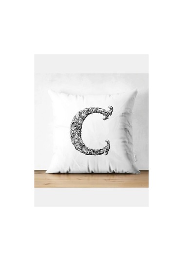 C Harfi Kırlent Kılıfı - C Harfli Yastık Kılıfı Renkli
