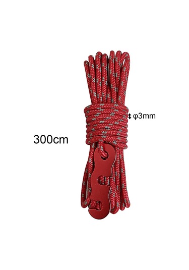 Suntek 4x Kamp Çadır Kordonları Yürüyüş Piknik Kırmızı Kırmızı