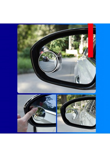 Wezone Araç Geri Görüş Ayna Seti: Süper Tutuculu 360 Ayarabilir Geniş Açı, Kör Nokta Gözlem, Siyah 2 Adet
