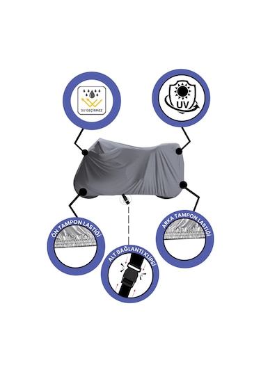 Bajaj Pulsar Ns 125 Su Geçirmez Motosiklet Brandası 4 Mevsime Uygun Motor Brandası