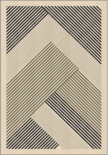 Decomia Home Dijital Kaymaz Yıkanabilir Çizgili Modern Salon Halısı Mutfak Halısı Koridor Halısı Yolluk DC-7189