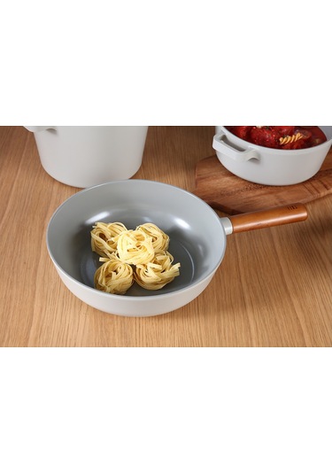 Neoflam Fika Alüminyum Döküm Wok Tava Gri 26 x 7 CM