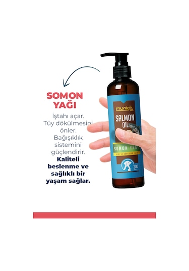 Munich Vet Salmon Oil Somon Yağı 200 ML