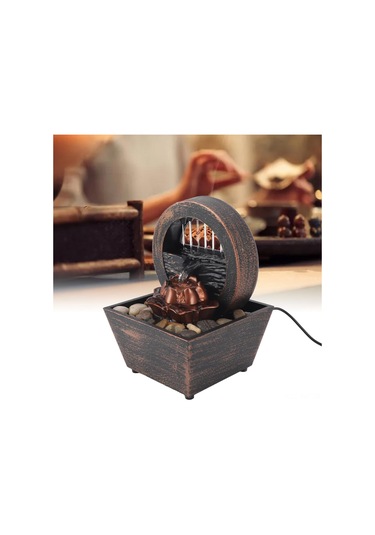 Wezone Usb-powered Mavi Led Işıklı Masaüstü Şelale Dekorasyonu - Sakinlik Ve Zevk İle Ev/ofis Mekanını Güzelleştirin