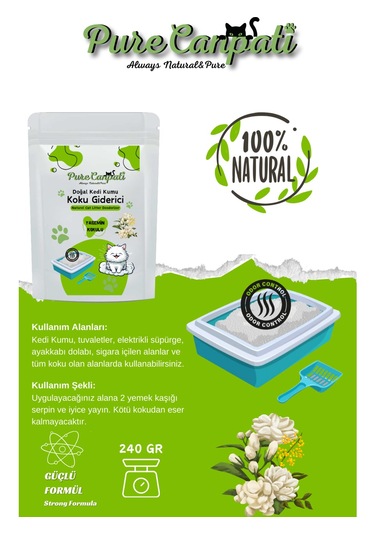 Purecanpati Kedi 5 Çeşit Karışık Krema ve Kedi Kumu Koku Giderici