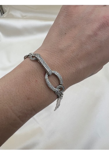 Xuping Modern Taşlı Bileklik Gümüş