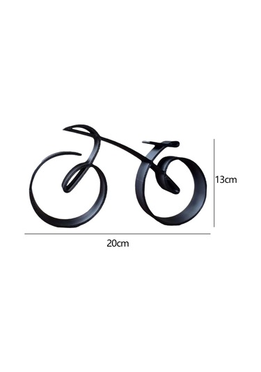 Homyl Bisiklet Heykel Dekorasyon Demir Mini Masaüstü Severler 20cmx13cm