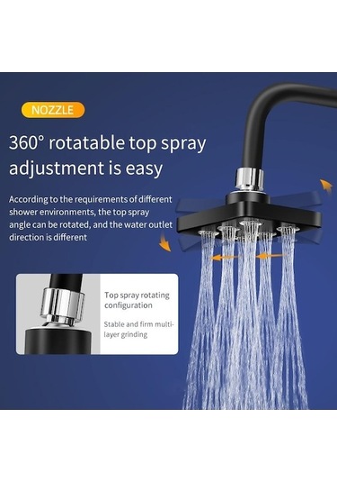 Ulzyvf Yüksek Basınçlı Mini Yağmur Duşu Sihirli Su Akışı Gümüş Renkli Başlık Gümüş