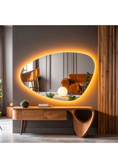 Luce Amber Led'li Lavabo & Banyo Aynası Dokunmatik Sensörlü 70 X 45 Turuncu