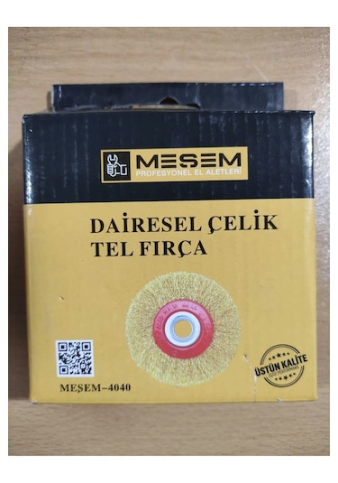 Meşem Dairesel Çelik Tel Fırça 100 Mm Üstün Kalite 1 Adet