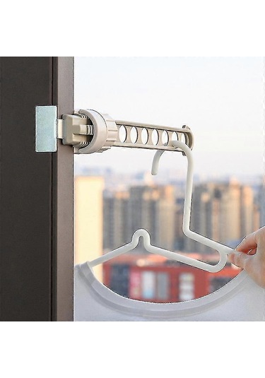 Ganzhoushop Açık Hava Seyahat Taşınabilir Pencere Çerçevesi Elbise Askısı Taşınabilir İç Mekan Pencere Kurutma Rafı Giysiler İçin İç Mekan Askı Rafı-yvanblue Çok Renkli