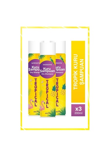Watsons Tropik Kuru Şampuan 3 x 200 ML