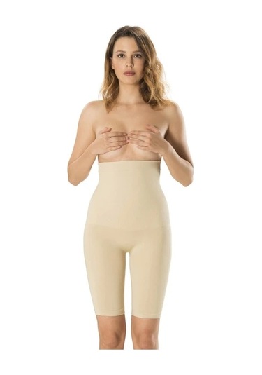 Yüksek Bel Uzun Paçalı Korse Ten