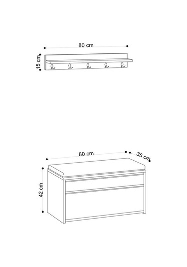 Decormet Dory Ayakkabılık Dec0010 Çok Renkli