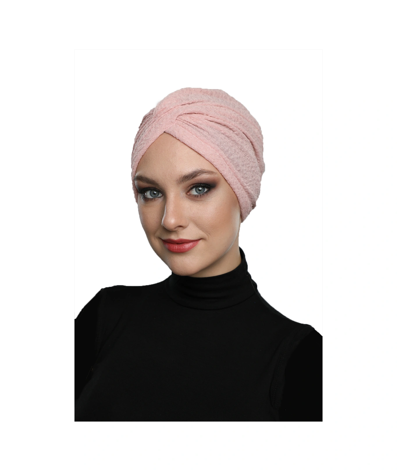 Brokar W Pudra Hazır Türban Tesettür Bone Pudra