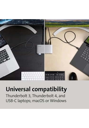 Kensington Sd2480t Thunderbolt 3 Ve Usb-c Çift 4k Bağlantı İstasyonu