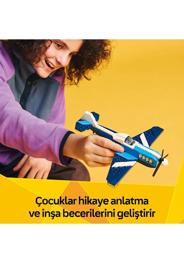 LEGO® Creator 3’ü 1 Arada Uçak: Yarış Uçağı 31160 - 7 Yaş ve Üzeri Çocuklar için Jet veya Helikoptere Dönüşebilen Oyuncak Yapım Seti (178P)