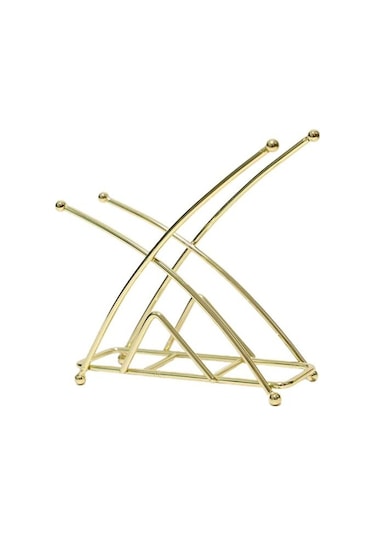 Altın Ayakta Metal Doku Tutucu Geometrik Ağır Demir Yemek Masası Kağıt Havlu Peçete Klip Dağıtıcı Organizatör Ev Otel Mutfak Malzemeleri