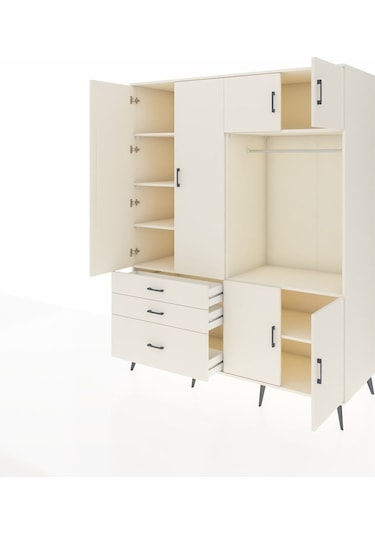 Kronos Gardrop 7 Raflı 3 Çekmeceli Tek Askılı 176x59x221 Aytaşı-aytaşı Aytaşı