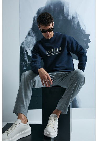 Lufian Oracle Erkek Sweatshirt Lacivert Lacivert 112030178100200