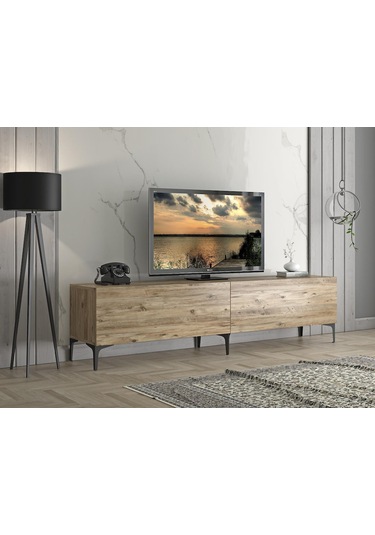 Wood'N Love Vega Premium 200 Cm Geniş Dolaplı Metal Ayaklı Tv Üni (533004083)