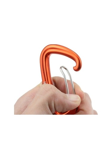 Pazly Skycity 6'lı 7075 Alüminyum Dağcılık Tokası - Hızlı Asma Hamak Kancası, Gümüş Gümüş, Kilitsiz, Dağ Yürüyüşü İçin Gümüş