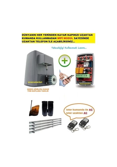 Kayar Kapı Sistemi Kumandasız Wifi Modül Sayesinde Açma İmkanı