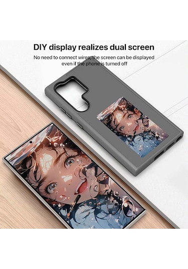 Galaxy Uyumlu S24 Ultra 5g E-mürekkep Ekranlı Telefon Kılıfı İçin Siyah