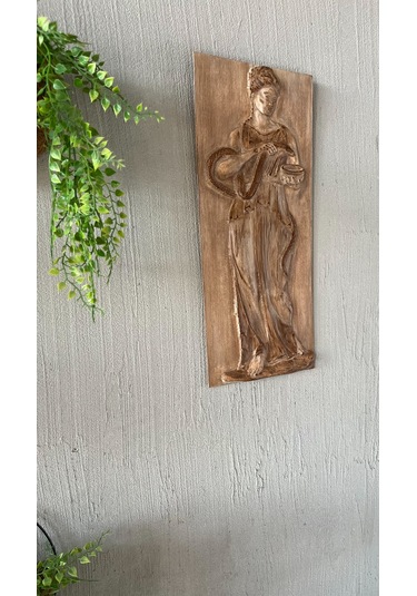 Store Hygieia Şifa Tanrıçası Ahşap Oyma Tablo Mitolojik