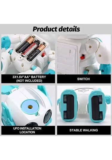Uzaktan Kumandalı Sesli Disk Atan Robot Turuncu Çok Renkli