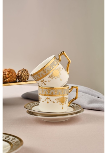 Karaca  Tuğra 6 Kişilik Kahve Fincan Takımı 100 Ml