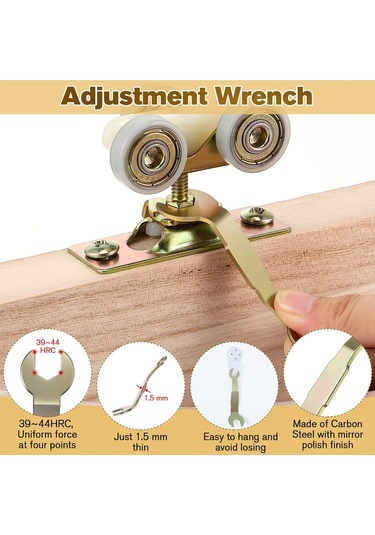 Konesam 3/8 İnç Açılmalı Pivot Rıhtım Anahtarı - Slayt Kapı, Dolap Kapısı Ayarlama Araçları Tekli Paket